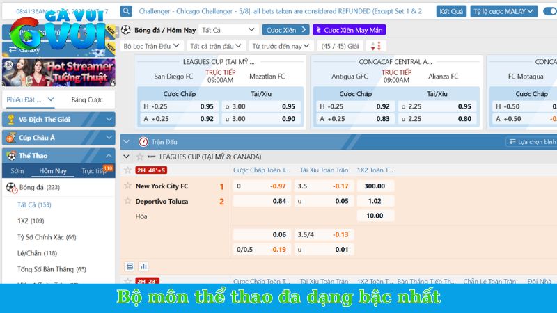 Bộ môn thể thao đa dạng bậc nhất