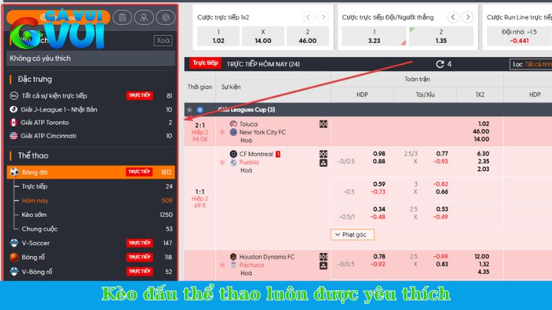 Kèo đấu thể thao luôn được yêu thích