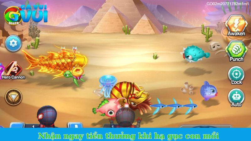 Game bắn cá ăn tiền GVUI - Giải trí có quà, ngập tràn ưu đãi 2 Nhận ngay tiền thưởng khi hạ gục con mồi