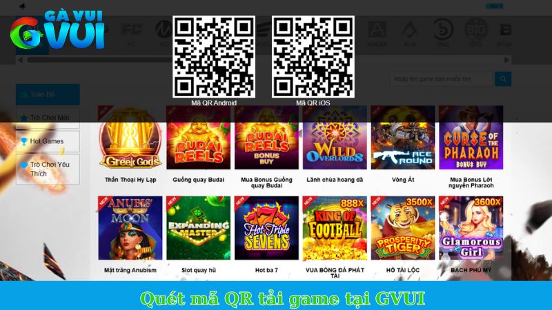 Quét mã QR tải game tại GVUI